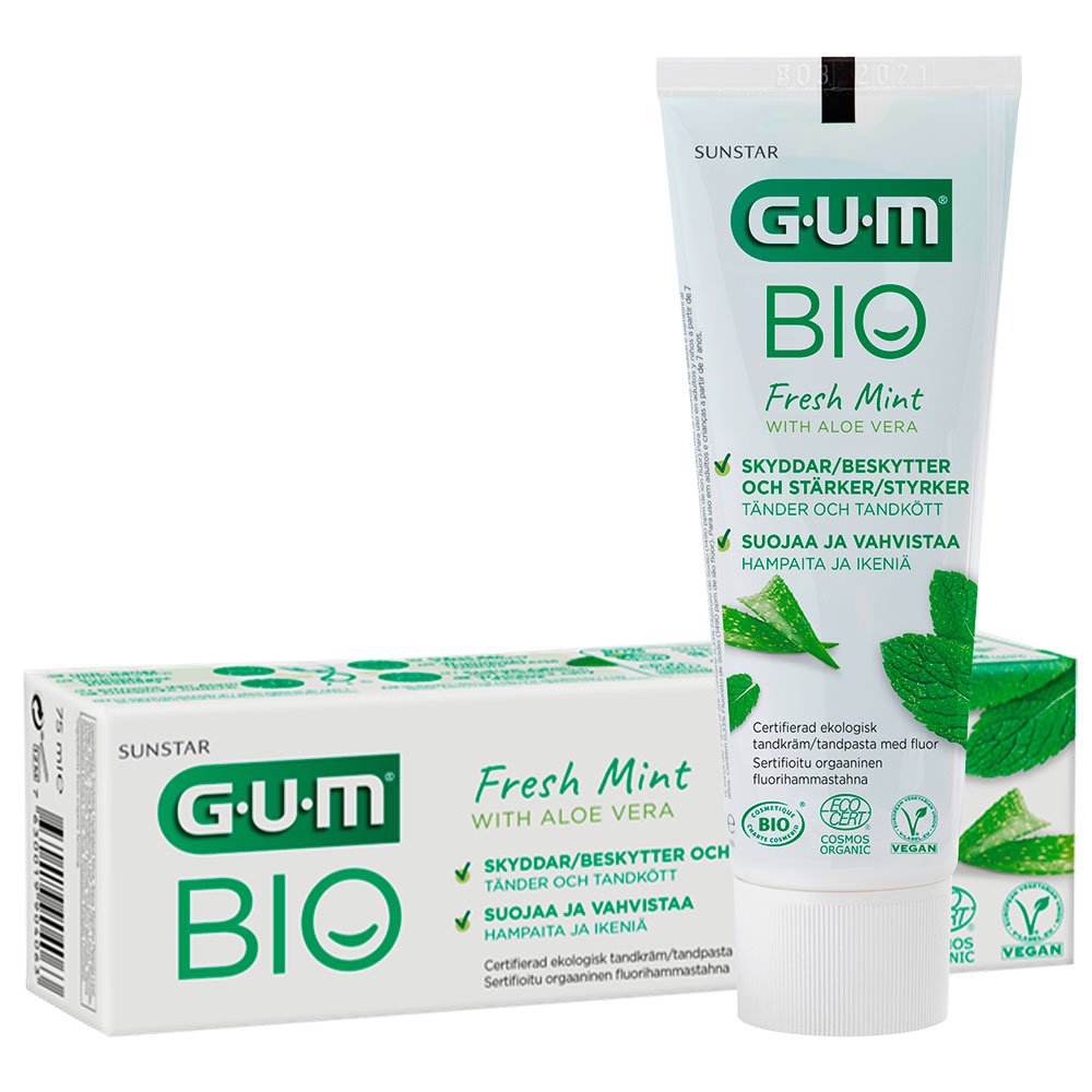 GUM Bio Aloe Vera Tandpasta Fresh Mint GUM Tandpasta MundFrisk.dk