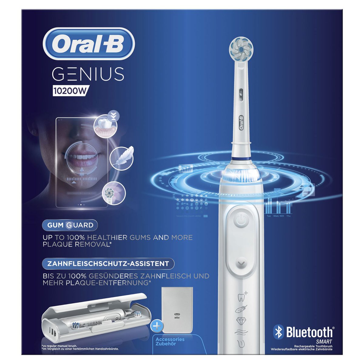 Oral-b Genius 10200W WHITE Elektrisk Tandbørste - Oral-B El-tandbørster ...