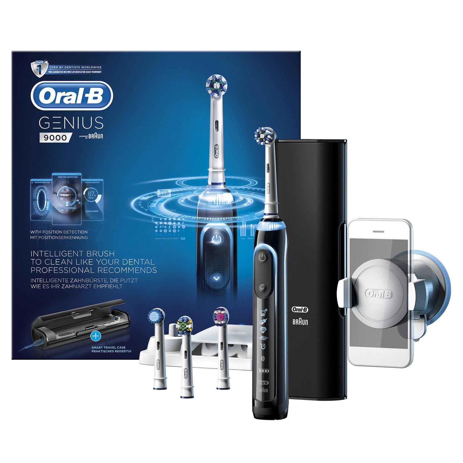 Oral-B Genius 9000 Black Elektrisk Tandbørste - Oral-B El-tandbørster ...