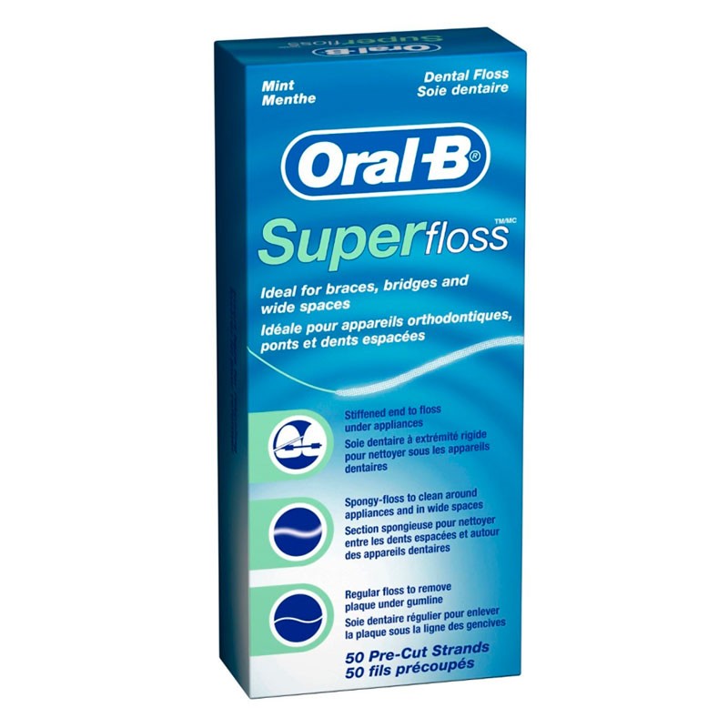 Oral-B SuperFloss ⇒ Største udvalg af tandtråd på Mundfrisk.dk