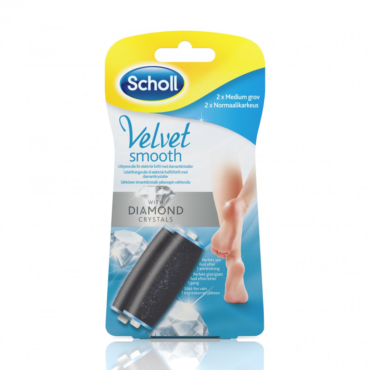 Scholl Velvet Smooth Fodfil Refills Medium grov Scholl MundFrisk.dk